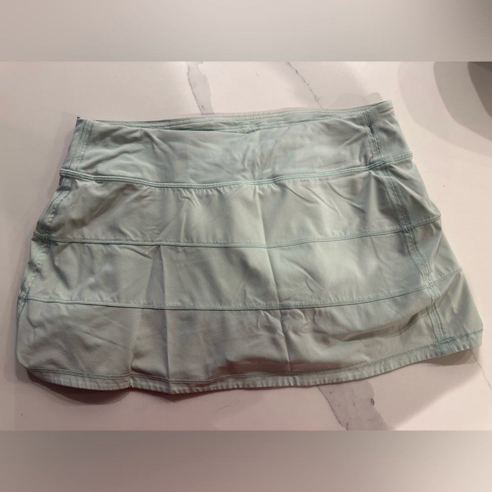 lululemon pace rival tennis running skort light mint green